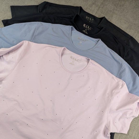 BYLT Other - BYLT Shirts Mens XXL Multicolor Solid Pocket Tee AOP Performance Active Lot of 4